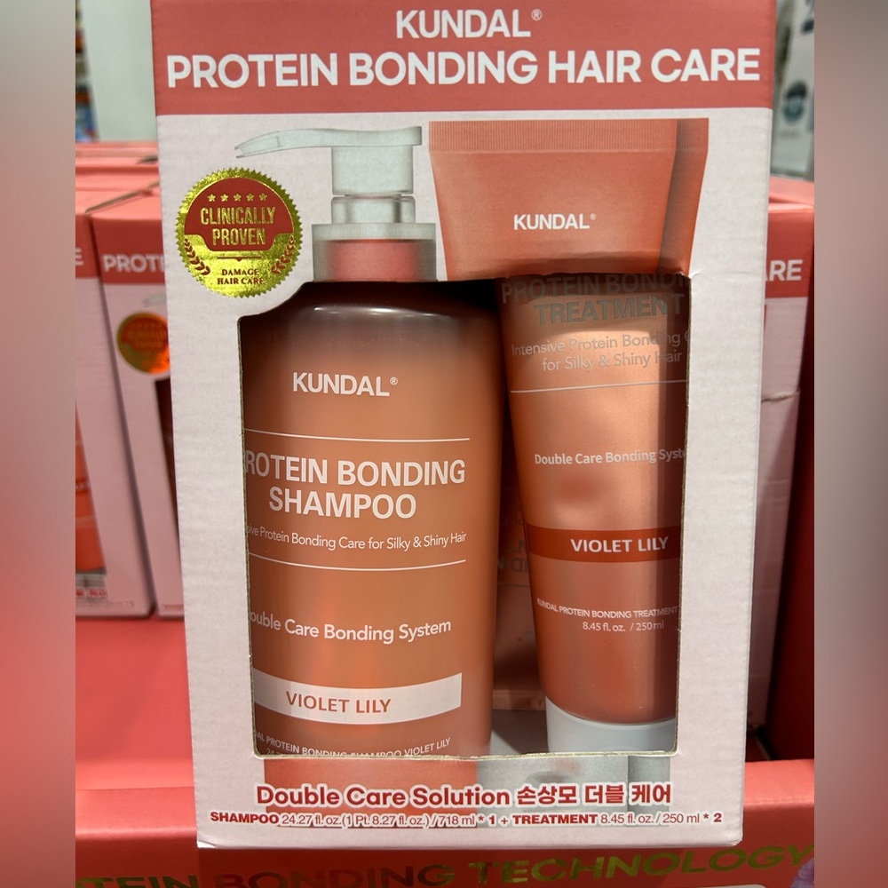 Korean Haircare Kundal Protein Bonding Frizz Control Shampoo & Conditioner Set